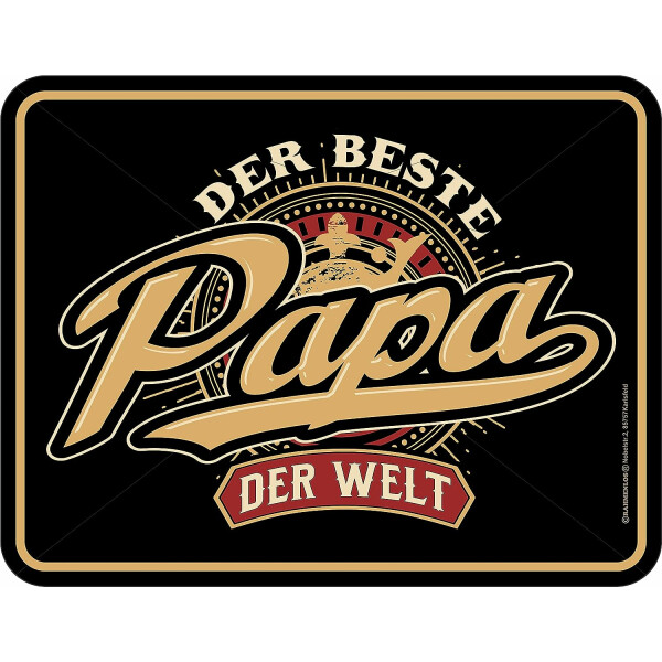 Original Rahmenlos® Blechschild für den besten Papa der Welt