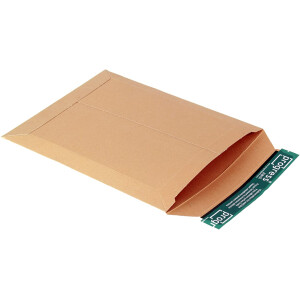 progressPACK Versandtasche PP V04.03 aus Vollpappe, DIN A4, 235 x 308 x bis 30 mm, 25-er Pack, braun
