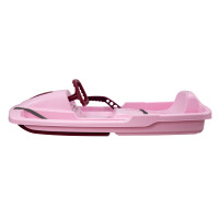 KHW | Lenkschlitten Snow Fox | Bubblegum - Rosa | Rodel 95 cm | TÜV-geprüft | inkl. Zugseil | ausgefeiltes Lenksystem | kälte- und lichtbeständiger Kunststoff | Made in Germany