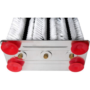 BÜMAG eG Profi Gläserspülbürste mit 3 Säulen (18/18/18 cm) - mit großer Aluminium-Saugplatte - Gläserbürste - Spülbürste für Gläser