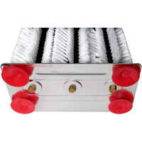 BÜMAG eG Profi Gläserspülbürste mit 3 Säulen (18/18/18 cm) - mit großer Aluminium-Saugplatte - Gläserbürste - Spülbürste für Gläser