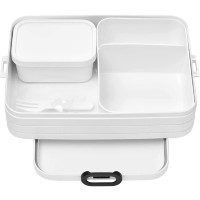 Mepal - Lunchbox Take A break large - Brotdose mit Fächern - Geeignet für bis zu 8 butterbrote - Ideal für mealprep - 1500 ml - Nordic White