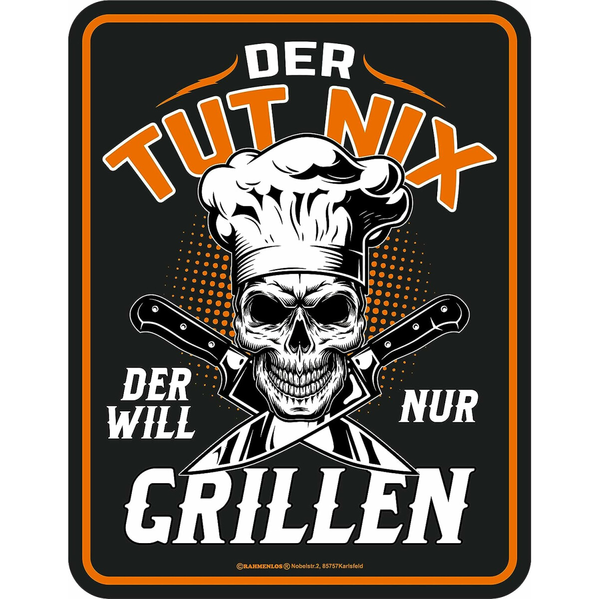 RAHMENLOS Deko Blechschild für den  box