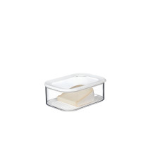 Mepal Modula Kühlschrankdose für Käse, 2000 ml, transparent/weiß