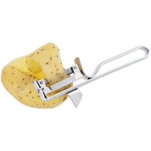 Westmark Universal-Sparschäler/Pendelschäler mit geschärftem Ausstecher, Profi-Großpackung, 5 Stück, 15,5 x 3,5 cm, Edelstahlklinge, Famos, Metall/Verchromt, 106122E3