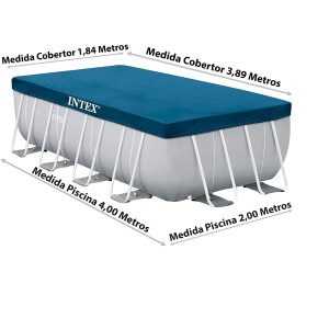 Intex Rectangular Pool Cover für 400x200 Pools Maße: 389x184 cm