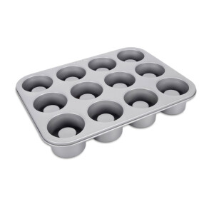 Städter 661073 We Love Baking Cake Cups Backform, Metall, Silber