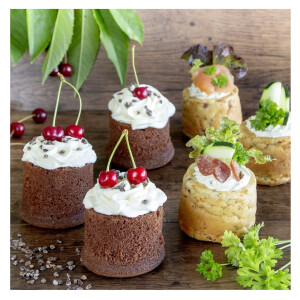 Städter 661073 We Love Baking Cake Cups Backform, Metall, Silber