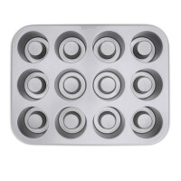 Städter 661073 We Love Baking Cake Cups Backform, Metall, Silber
