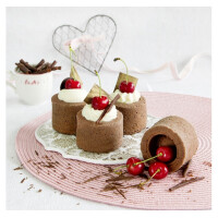 Städter 661073 We Love Baking Cake Cups Backform, Metall, Silber