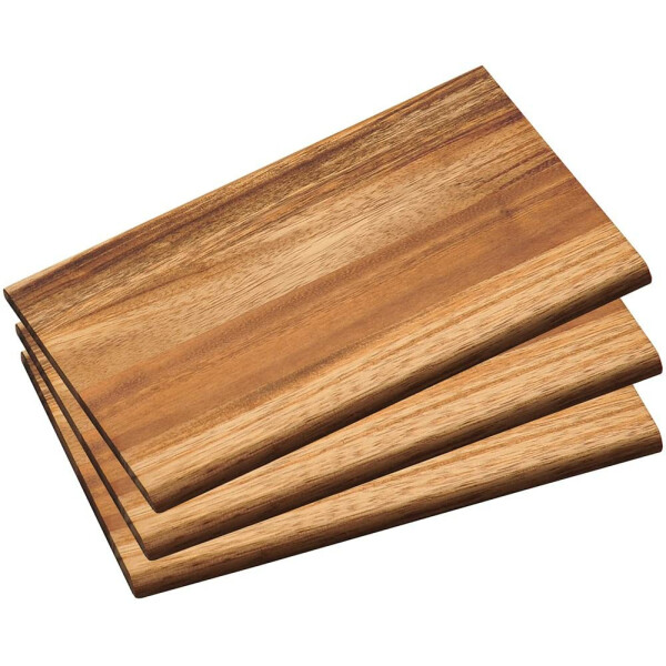 Kesper Frühstücksbrett 3er Set aus Akazie, braun, 23 x 15 x 1 cm