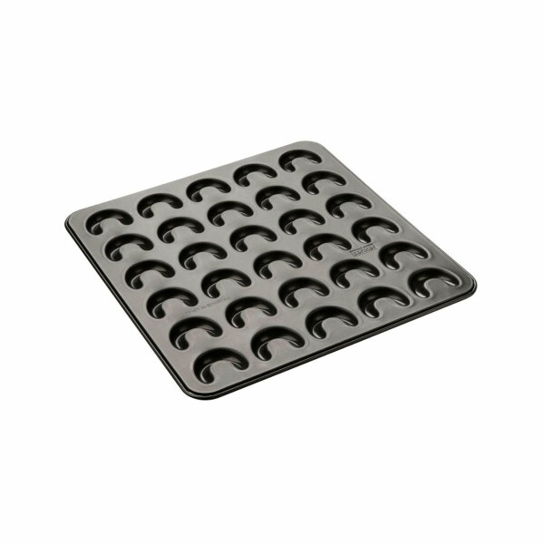 Zenker | Vanillekipferl Backblech Sparkling Christmas | Teflon Antihaftbeschichtung | Schwarz | ideal für selbstgemachte Kipferl