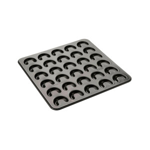 Zenker | Vanillekipferl Backblech Sparkling Christmas | Teflon Antihaftbeschichtung | Schwarz | ideal für selbstgemachte Kipferl