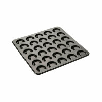 Zenker | Vanillekipferl Backblech Sparkling Christmas | Teflon Antihaftbeschichtung | Schwarz | ideal für selbstgemachte Kipferl