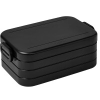 Mepal Bento-Lunchbox Take A Break Black Edition midi – Brotdose mit Fächern, geeignet für bis zu 4 Butterbrote, TPE/pp/abs, 0 mm