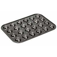 Zenker Husarenkrapfen-/ Engelsaugenblech Sparkling Christmas, Ofenblech mit Teflon Antihaftbeschichtung für kinderleichtes Backen, hochwertige Form für selbstgemachte Plätzchen (Farbe: Schwarz)