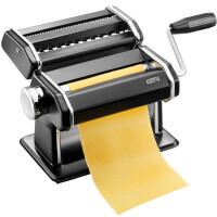 GEFU 89426 Pastamaschine Pasta PERFETTA schwarz matt, italienische Nudelmaschine für Lasagne, Tagliolini und Tagliatelle