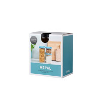 Mepal Vorratsdosen-Set Omnia rechteckig Schwarz – 700 ml, 1100 ml und 2000 ml - praktische Aufbewahrungsdosen für Lebensmittel