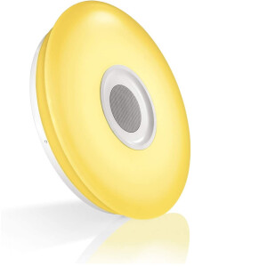 EASYmaxx | LED-Deckenleuchte mit Bluetooth-Lautsprecher | dimmbar | einfarbig oder automatischer Farbwechsel | inklusive Fernbedienung | ideal für stimmungsvolle Beleuchtung und Partys