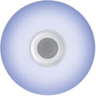 EASYmaxx | LED-Deckenleuchte mit Bluetooth-Lautsprecher | dimmbar | einfarbig oder automatischer Farbwechsel | inklusive Fernbedienung | ideal für stimmungsvolle Beleuchtung und Partys