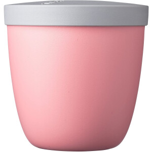 Mepal Snackpot Ellipse Nordic pink – 500 ml praktischer Behälter zur Aufbewahrung und für Transport von Lebensmittel – tiefkühltauglich – spülmaschinenfest, pp, 107 mm