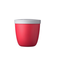Mepal Snackpot Ellipse Nordic red – 500 ml praktischer Behälter zur Aufbewahrung und für Transport von Lebensmittel – tiefkühltauglich – spülmaschinenfest, PP, 107 mm