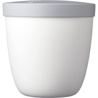 Mepal Snackpot Ellipse Weiß – 500 ml praktischer Behälter zur Aufbewahrung und für Transport von Lebensmittel – tiefkühltauglich – spülmaschinenfest, PP, 107 mm