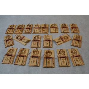 50 Stück Mäusefallen Schlagfalle Mausefalle Mäusefalle aus Buchenholz 9,5 X 5 cm Nagerfalle Falle Fallen