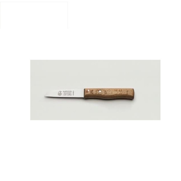 Omas Küchenmesser, extra scharf, gerade, 3" = 8 cm, nicht rostfrei/Gußstahl, Holzgriff, Marsvogel Solingen
