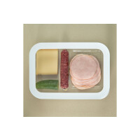 Mepal Modula XXL Kühlschrankdose für Käse, 4800 ml, transparent/weiß