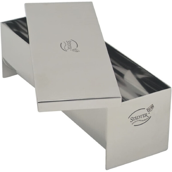Städter 622074 62207 Pasteten und Terrinenform mit Deckel, 230 x 75 x 75 mm - 1000 ml, Edelstahl rostfrei
