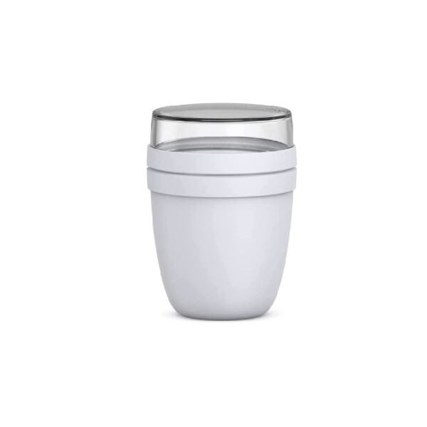 Mepal | Lunchpot Ellipse Limited Edition | Cool Grey | Müslibecher To Go | für Tiefkühler, Mikrowelle & Spülmaschine | 500 + 200 ml