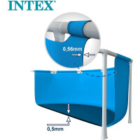 Intex Rectangular Frame Pool - Aufstellpool - 220 x 150 x 60 cm + Strandball