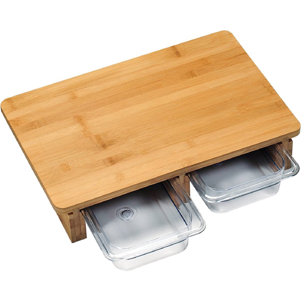 Kesper Schneidebrett, Bambus, braun/transparent, 41 x 8 x 26