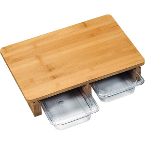 Kesper Schneidebrett, Bambus, braun/transparent, 41 x 8 x 26,5 cm, 3