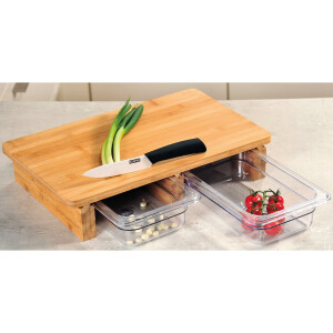 Kesper Schneidebrett, Bambus, braun/transparent, 41 x 8 x 26,5 cm, 3