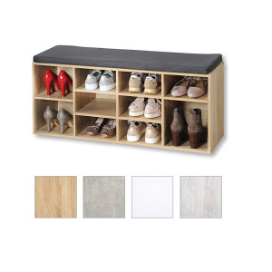 Kesper 15920 Schuhschrank mit Sitzkissen, eichefarben
