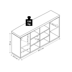 Kesper 15920 Schuhschrank mit Sitzkissen, eichefarben