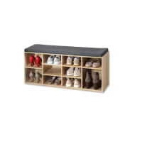 Kesper 15920 Schuhschrank mit Sitzkissen, eichefarben