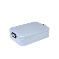 2-tlg. Mepal Bento-Lunchboxen Set Klein / Groß Take A – Brotdose mit Fächern, geeignet für bis zu 4 BZW. 8 Butterbrote, TPE/pp/abs, 0 mm Nordic Blue / Hellblau