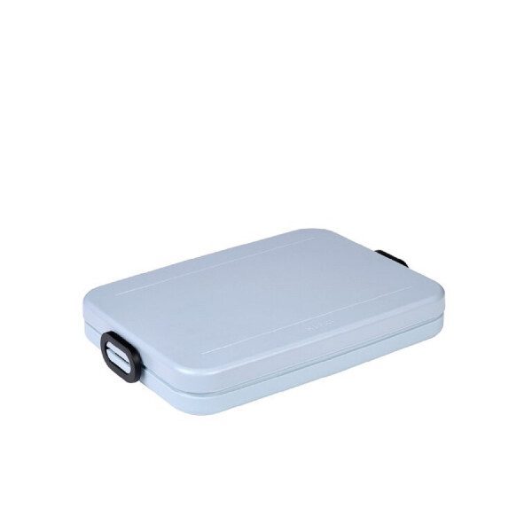 Mepal Lunchbox Take a Break Flat – Old Nordic Blue – 800 ml Inhalt – Brotdose für die Laptoptasche – für bis zu 4 Butterbrote – spülmaschinenfest