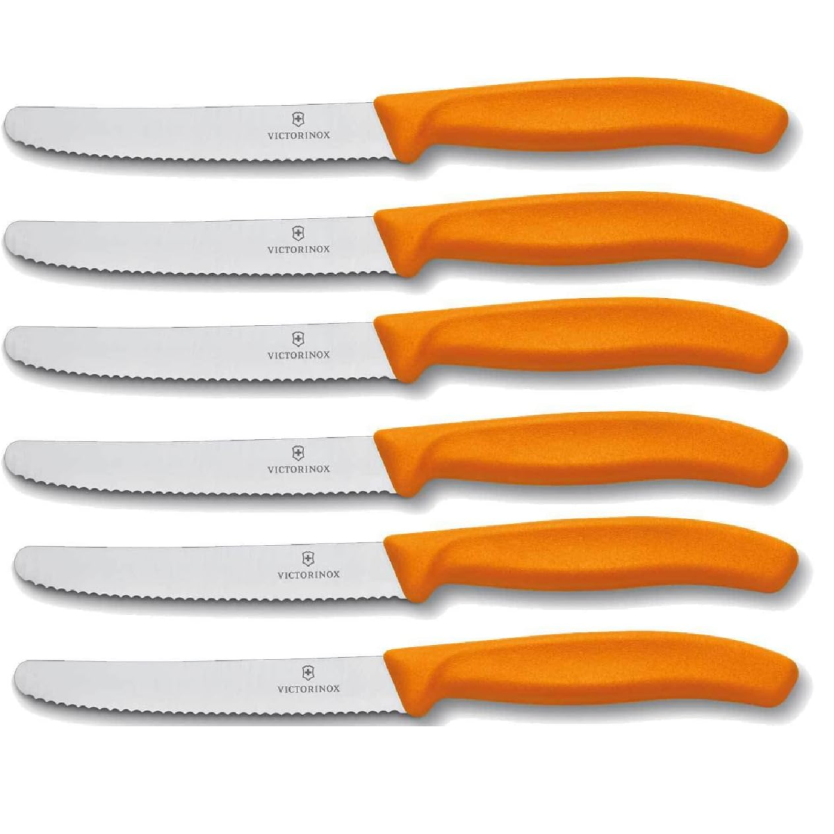 Victorinox 6 Stück Tafelmesser Swiss Classic Orange Tom
