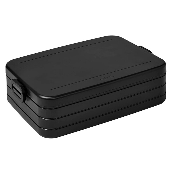 Mepal Take a Break Large – Limited Edition Schwarz / Black Edition – 1500 ml Inhalt – Lunchbox mit Trennwand – ideal für Mealprep – spülmaschinenfest, Polypropyleen