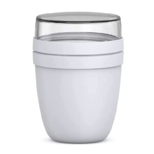 Mepal | Lunchpot mini Ellipse Limited Edition | Cool Grey | praktischer Müslibecher & Joghurtbecher | to go Becher | geeignet für Tiefkühler, Mikrowelle & Spülmaschine | 300 + 120 ml