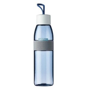 Mepal Trinkflasche Ellipse Nordic Denim – 700 ml Inhalt – auch für kohlensäurehaltige Getränke – bruchfestes Material - auslaufsicher - Spülmaschinengeeignet