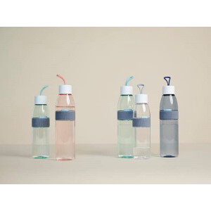 Mepal Trinkflasche Ellipse Nordic Denim – 700 ml Inhalt – auch für kohlensäurehaltige Getränke – bruchfestes Material - auslaufsicher - Spülmaschinengeeignet