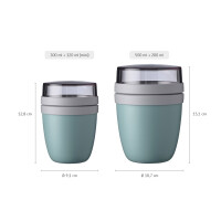 Mepal Duo Pack Lunchpot Limited Edition Cool Grey / Grau Ellipse Lunchbox Essensbehälter Reisebecher