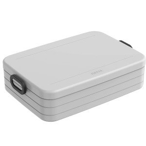2-tlg. Mepal Take a Break Set – Limited Edition Cool Grey / Grau – Groß / Klein – Lunchbox mit Trennwand – ideal für Mealprep – spülmaschinenfest, ABS