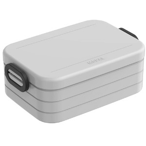 2-tlg. Mepal Take a Break Set – Limited Edition Cool Grey / Grau – Groß / Klein – Lunchbox mit Trennwand – ideal für Mealprep – spülmaschinenfest, ABS