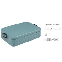 Mepal Take a Break Large – Limited Edition Cool Grey / Grau – 1500 ml Inhalt – Lunchbox mit Trennwand – ideal für Mealprep – spülmaschinenfest, Polypropyleen